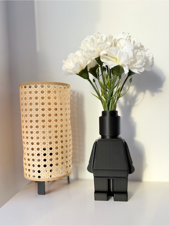 Other - LEGO Style Minimalist Black Vase 3D Printed Figure Planter Home Decor